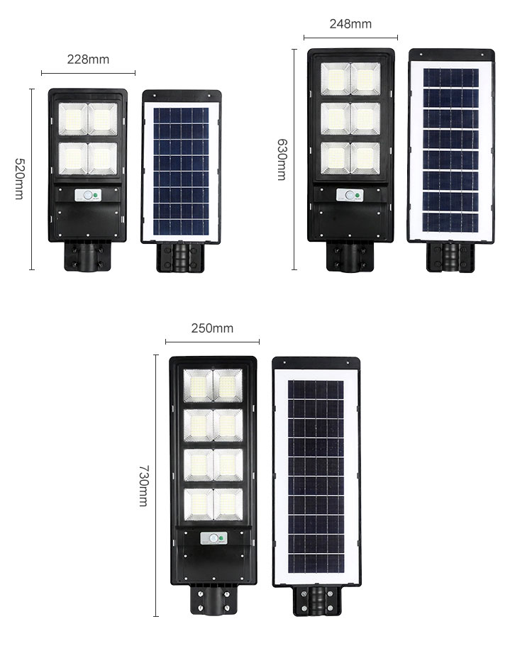 Kích thước đèn LED năng lượng mặt trời